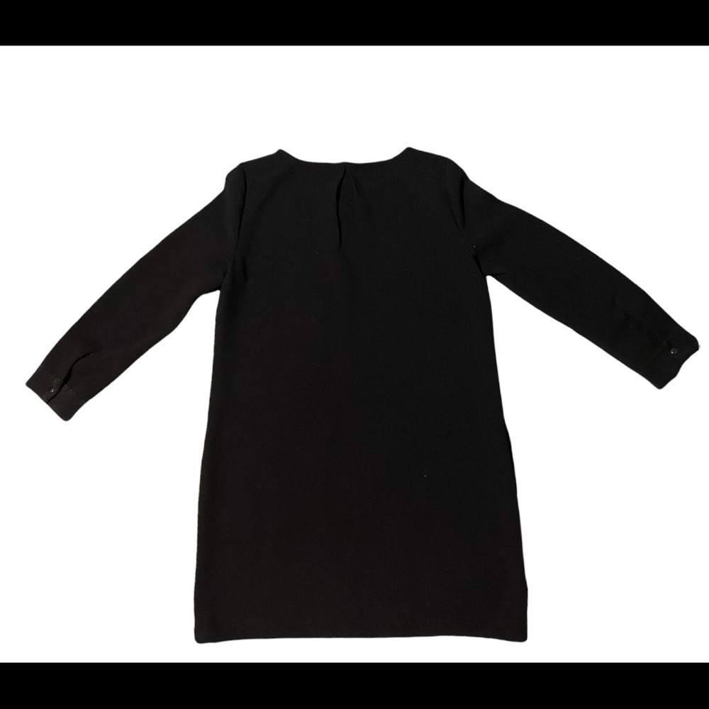 Madewell black dress with zipper pockets.